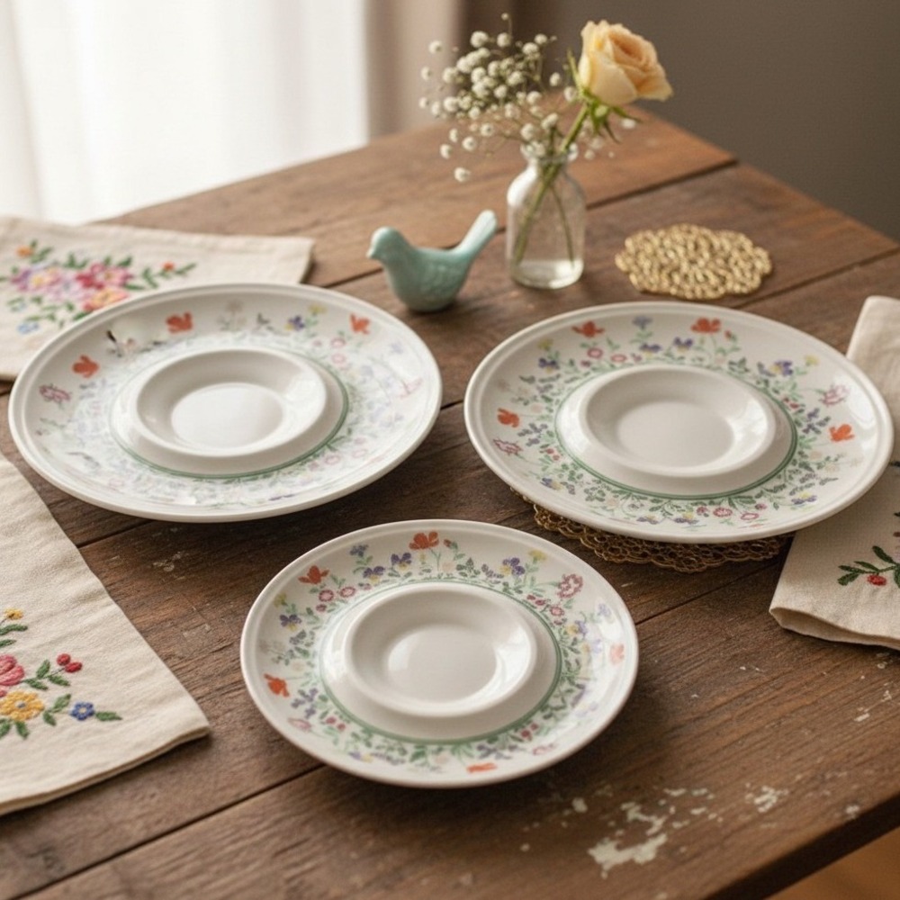 3 Pieces Mikasa Bone China PETIT POINT A4-183 Saucers